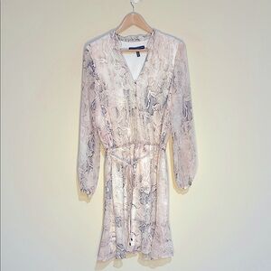 White House Black Market Pastel Snake Print Dress